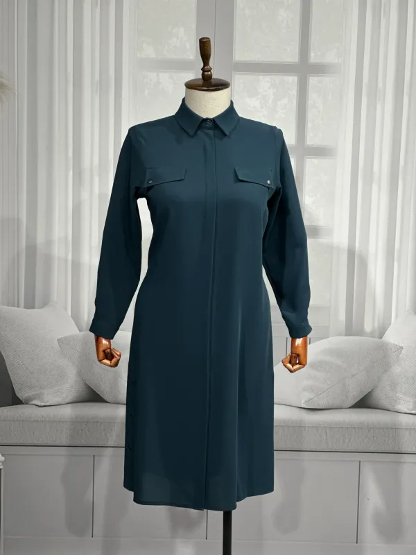 HESNA 5097 TUNİK - ZÜMRÜT - (Asorti: 46-52)