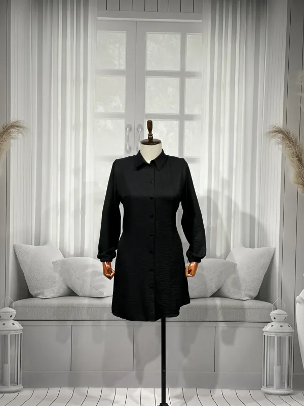 HESNA 5345 TUNİK - SİYAH - (Asorti: 48-56)