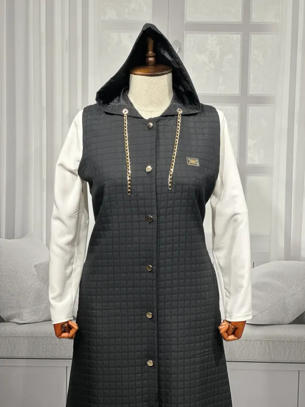 HESNA 7078 KAPİTONE YELEK - SİYAH - (Asorti: 46-52)