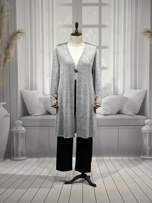 HÜLYA CEKET - GÜMÜŞ - (Asorti: 4-6)