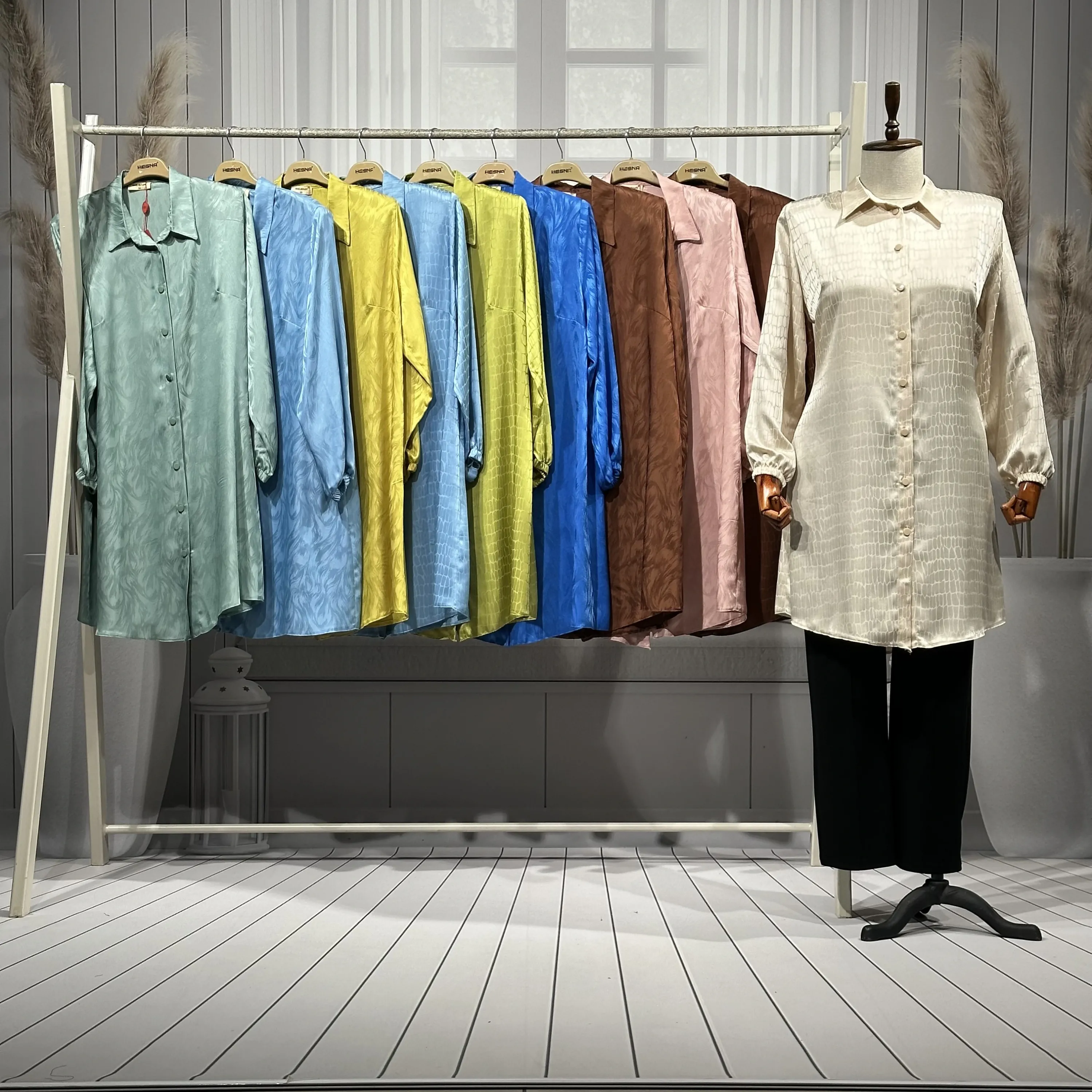 HESNA 5317 TUNİK - SİYAH - (Asorti: 50-60)