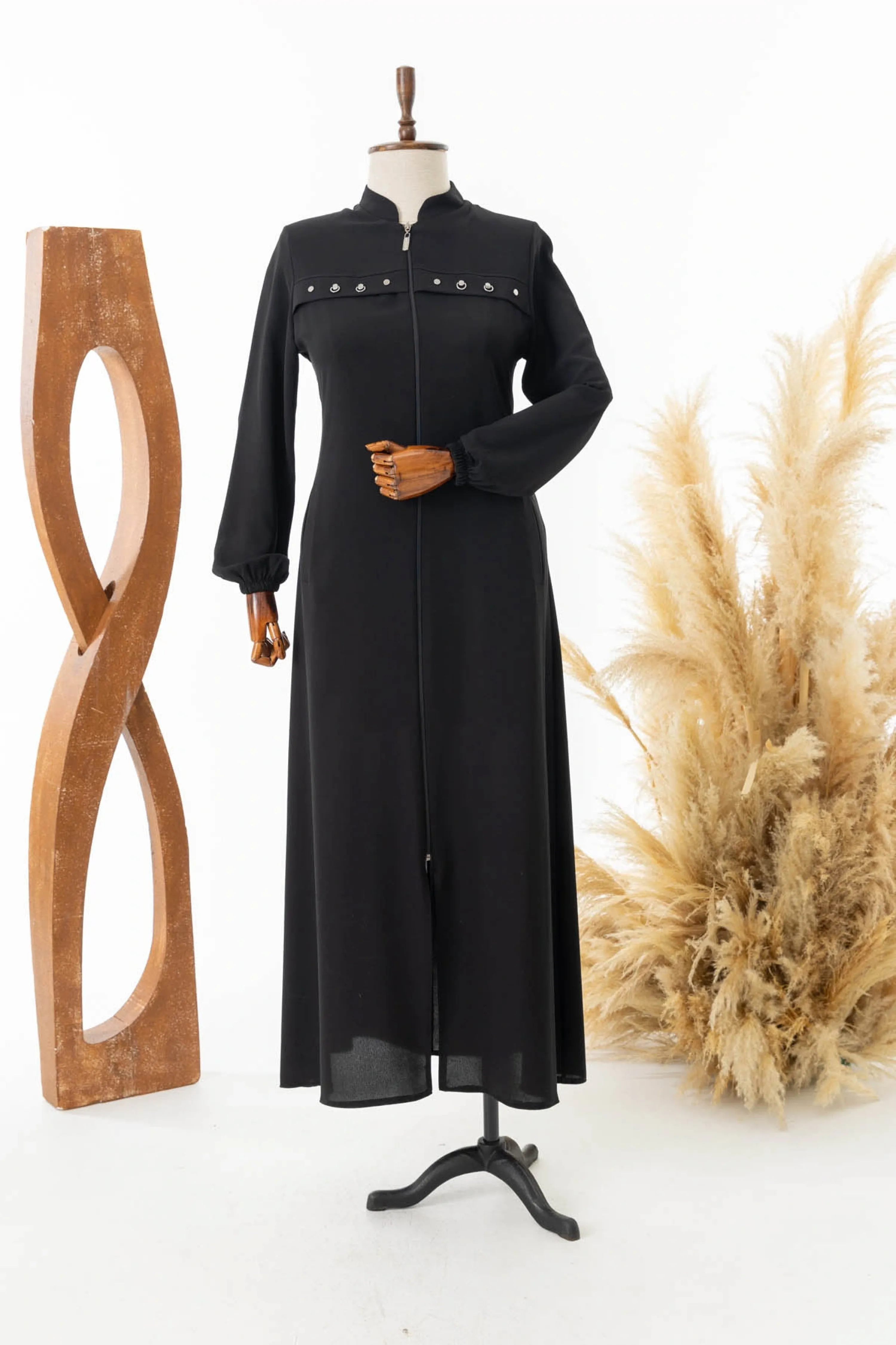 HESNA 6554 FERACE - SİYAH - (Asorti: 46-52)