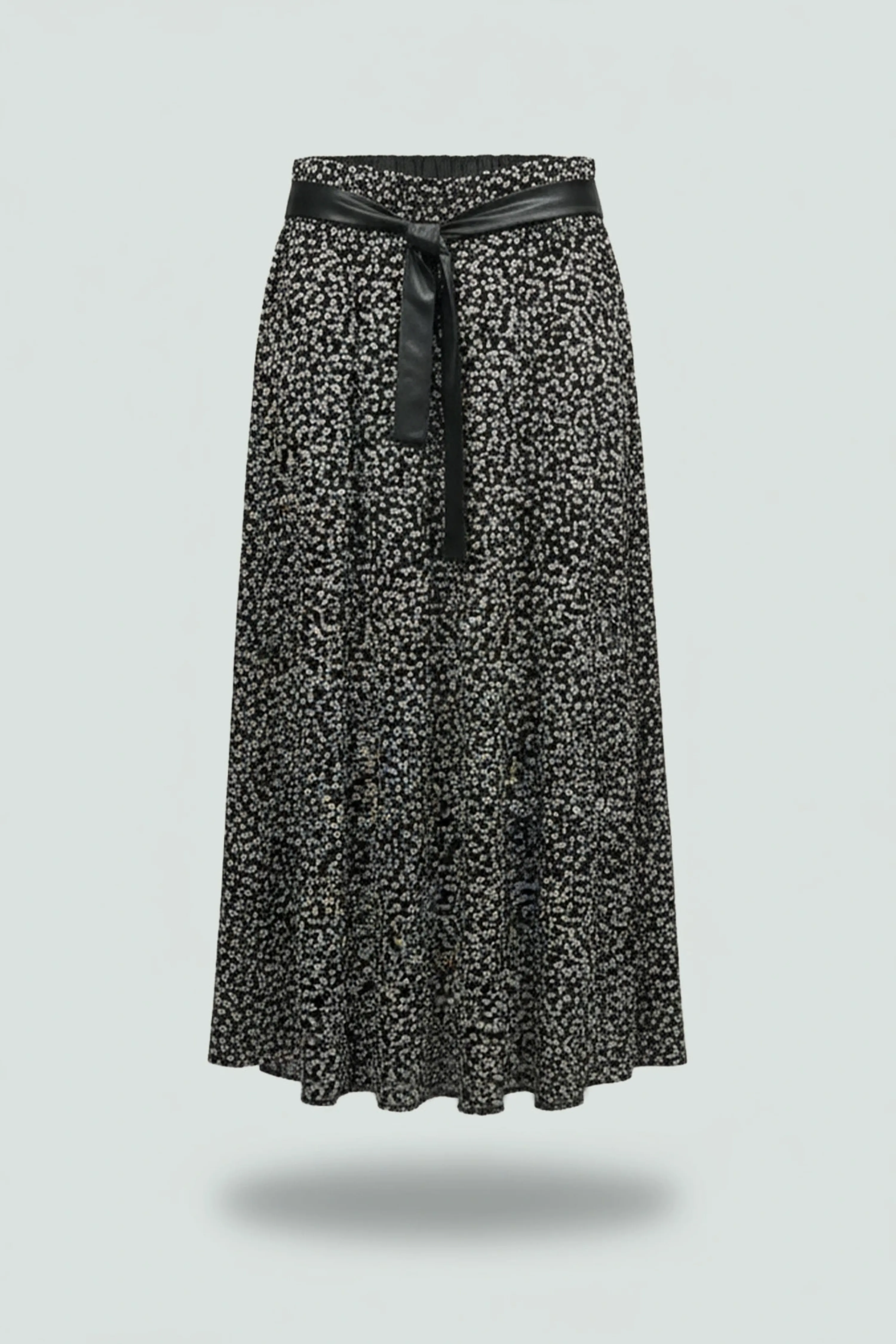 NEHİR ETEK - SİYAH & EKRU - 30034 - (Asorti: 4-6)