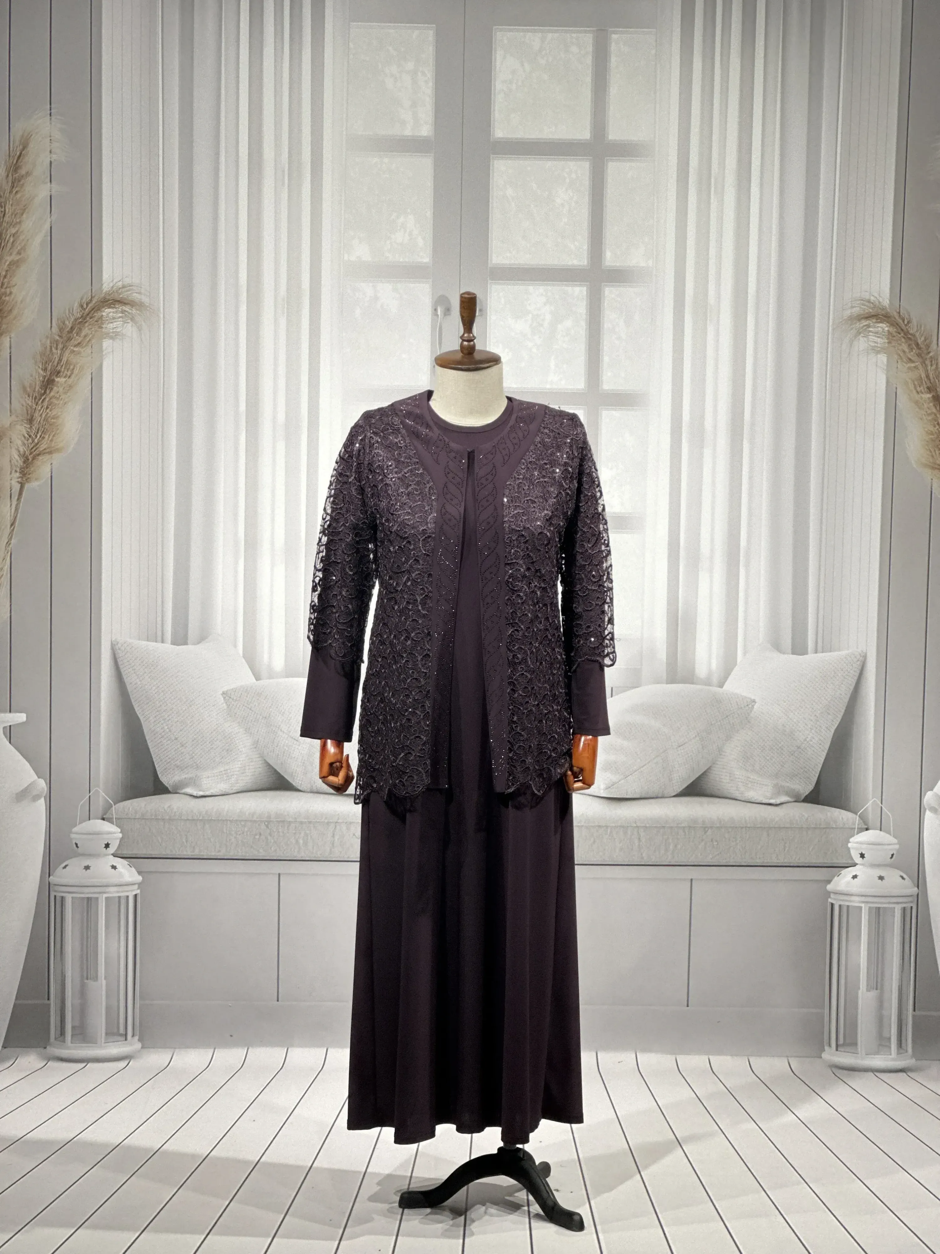 HESNA 1253 TAKIM - MÜRDÜM - (Asorti: 4-6)