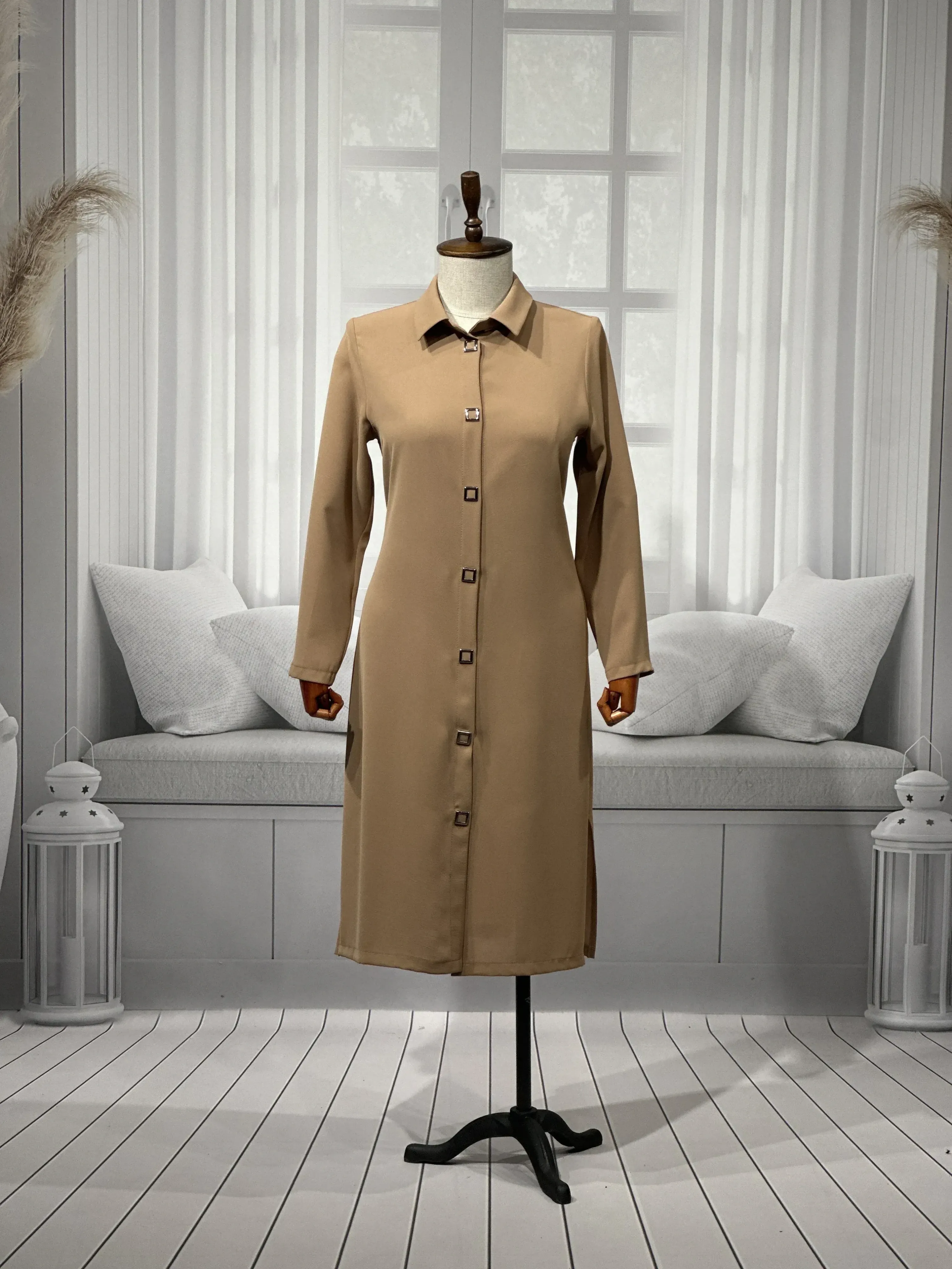 HESNA 5290 TUNİK - BEJ - (Asorti: 46-52)