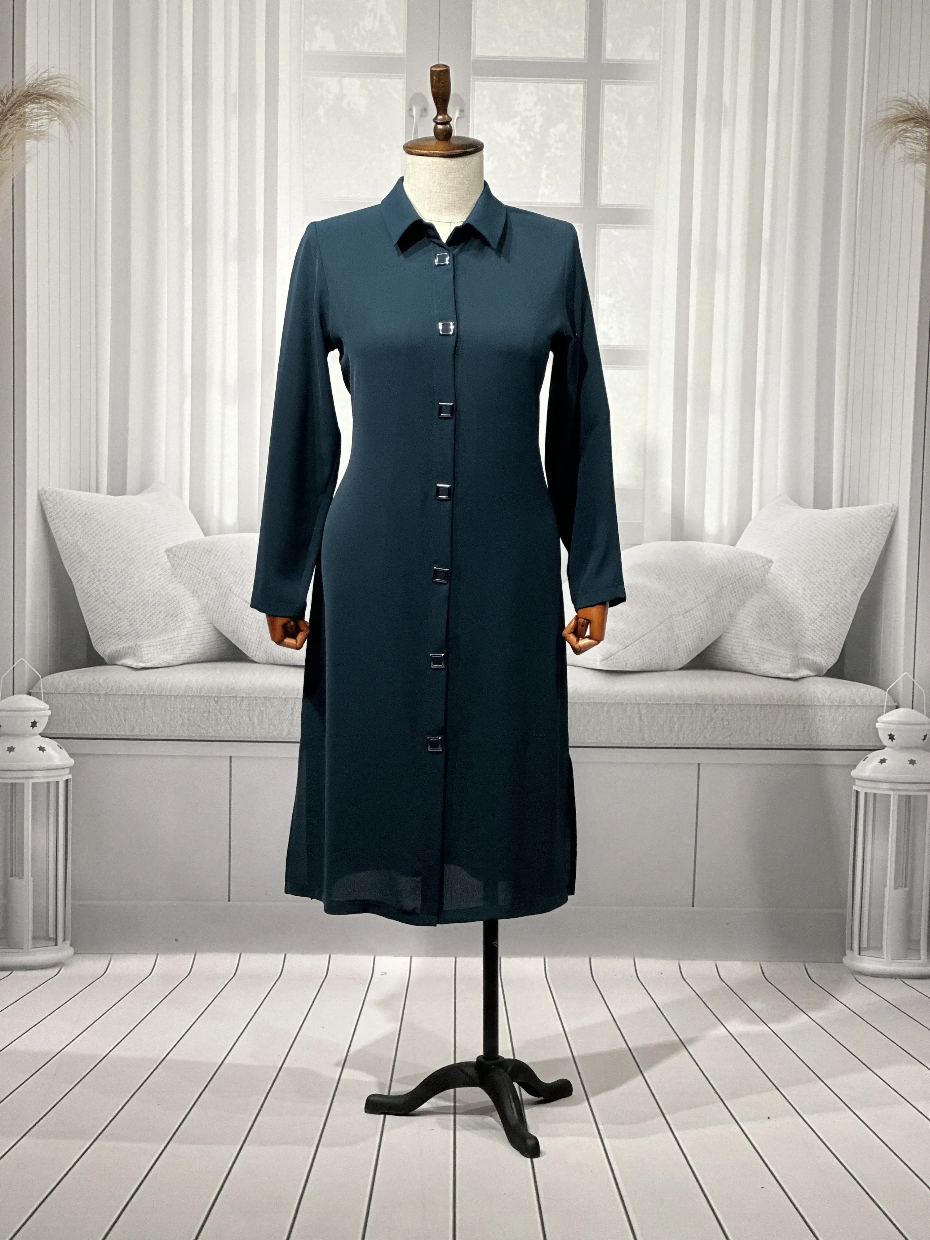 HESNA 5290 TUNİK - ZÜMRÜT - (Asorti: 46-52)