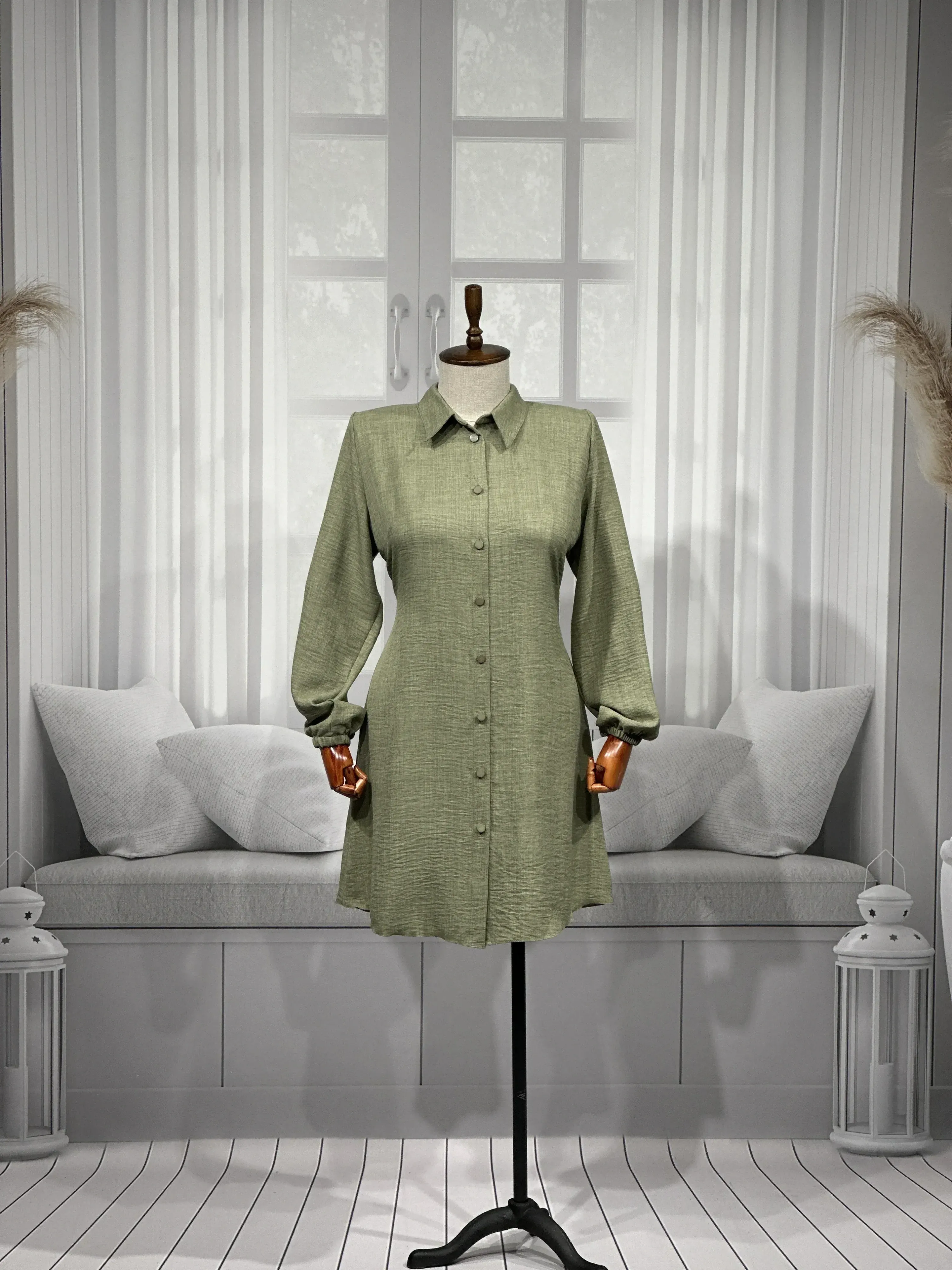 HESNA 5345 TUNİK - HAKİ - (Asorti: 48-56)