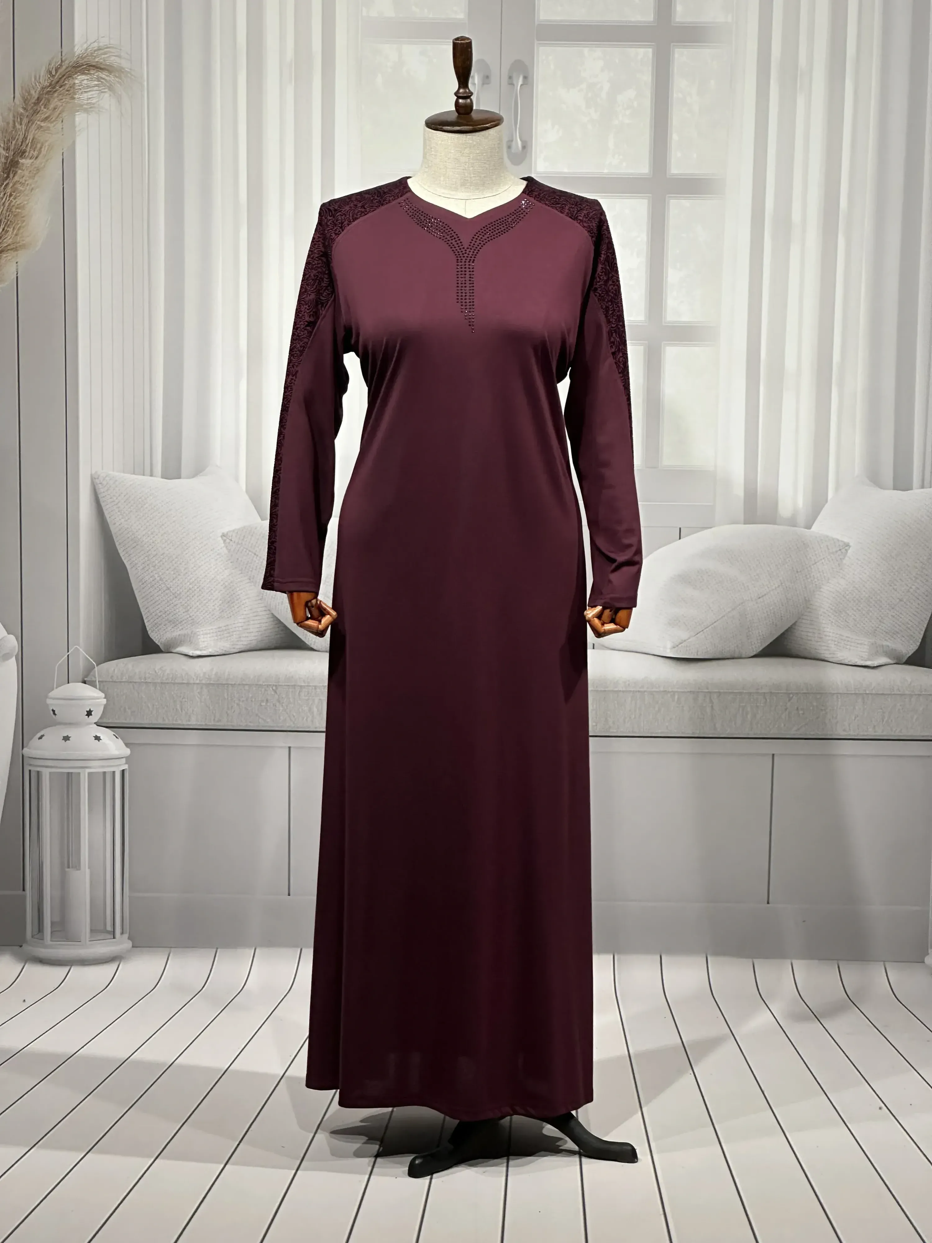 PELİN ELBİSE - AÇIK VİŞNE - (Asorti: 4-6)