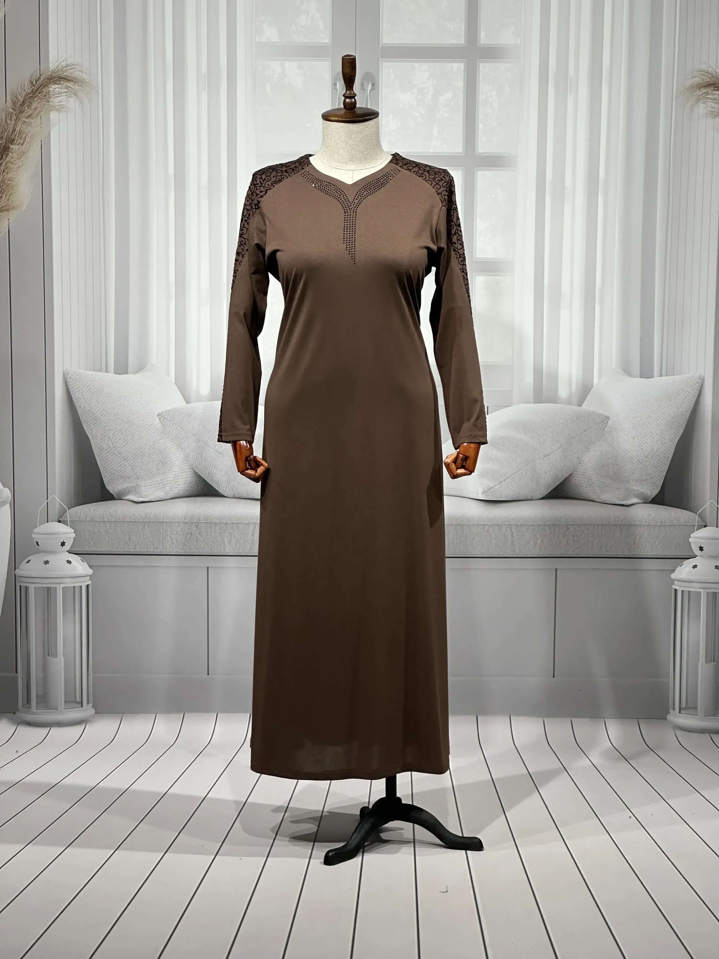 PELİN ELBİSE - VİZON - (Asorti: 4-6)