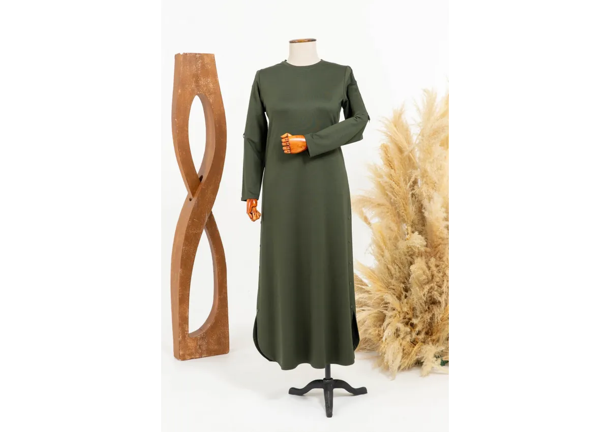 FEYZA ELBİSE - HAKİ - (Asorti: 3-6)