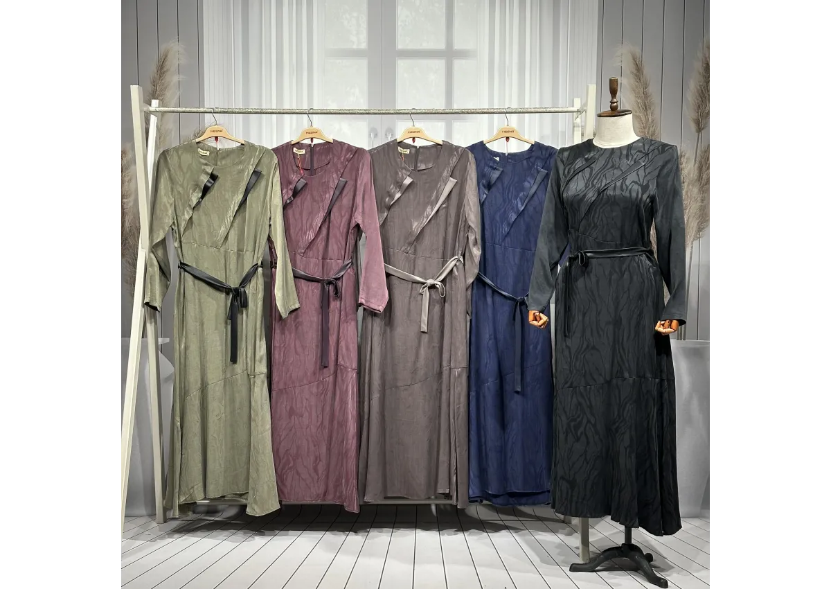 HESNA 8447 ELBİSE - SİYAH - (Asorti: 4-6)