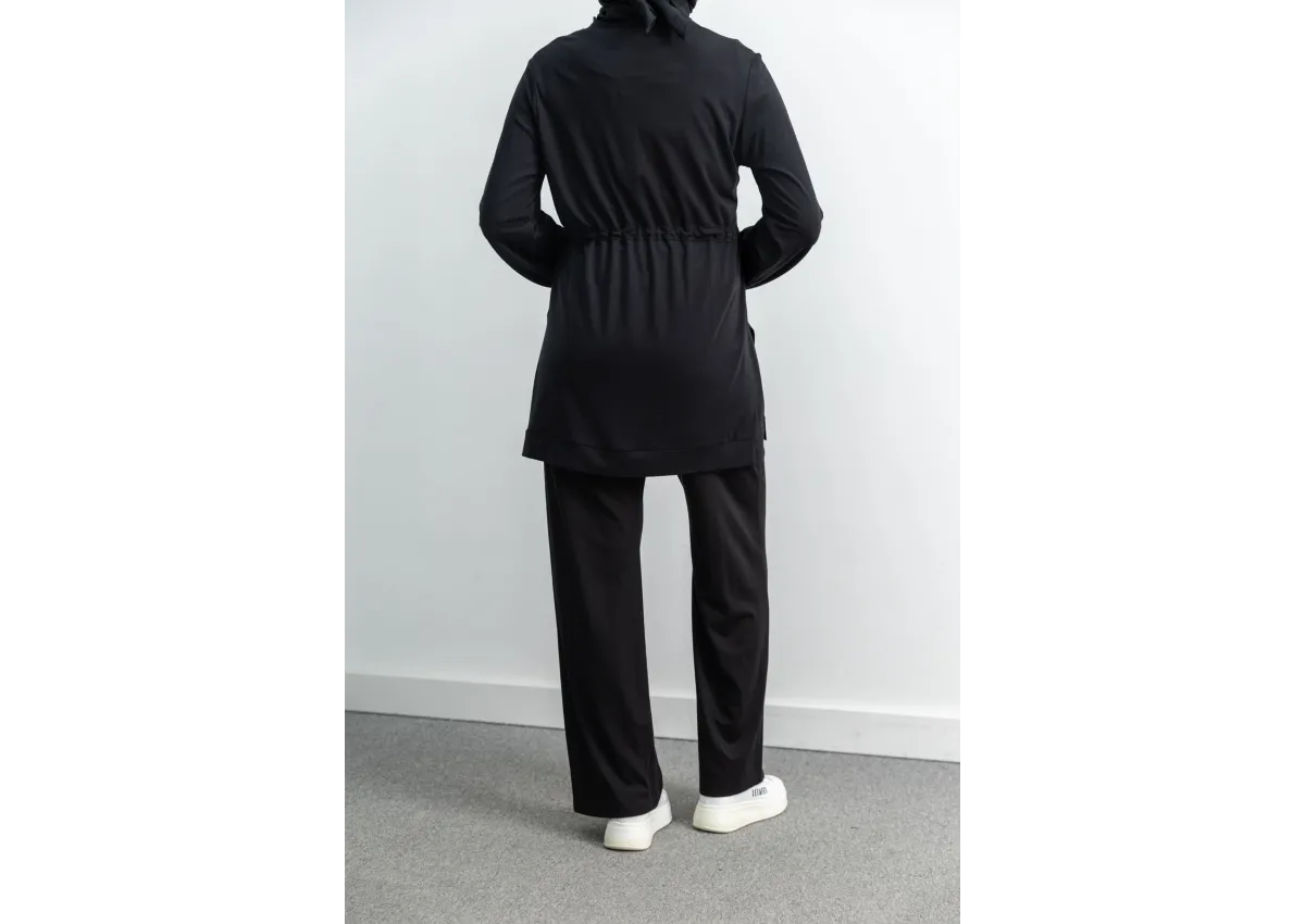 LETAFET 4033 PANTOLONLU TAKIM - SİYAH - (Asorti: M-XL)