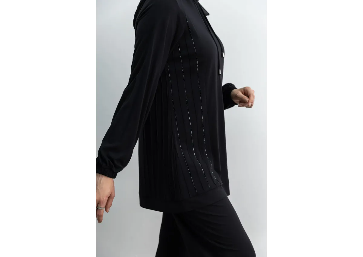 LETAFET 4068 PANTOLONLU TAKIM - SİYAH - (Asorti: M-XL)