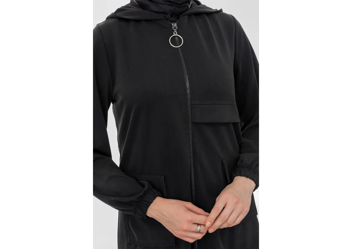 ALLERLİ CEPLERİ HALKA DETAYLI PANTOLON TAKIM - SİYAH - (Asorti: M-XXL)