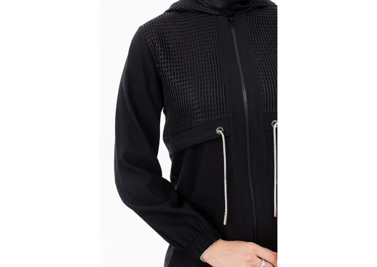 BELDEN ALLERLİ FİLELİ PANTOLON TAKIM - SİYAH - (Asorti: M-XXL)