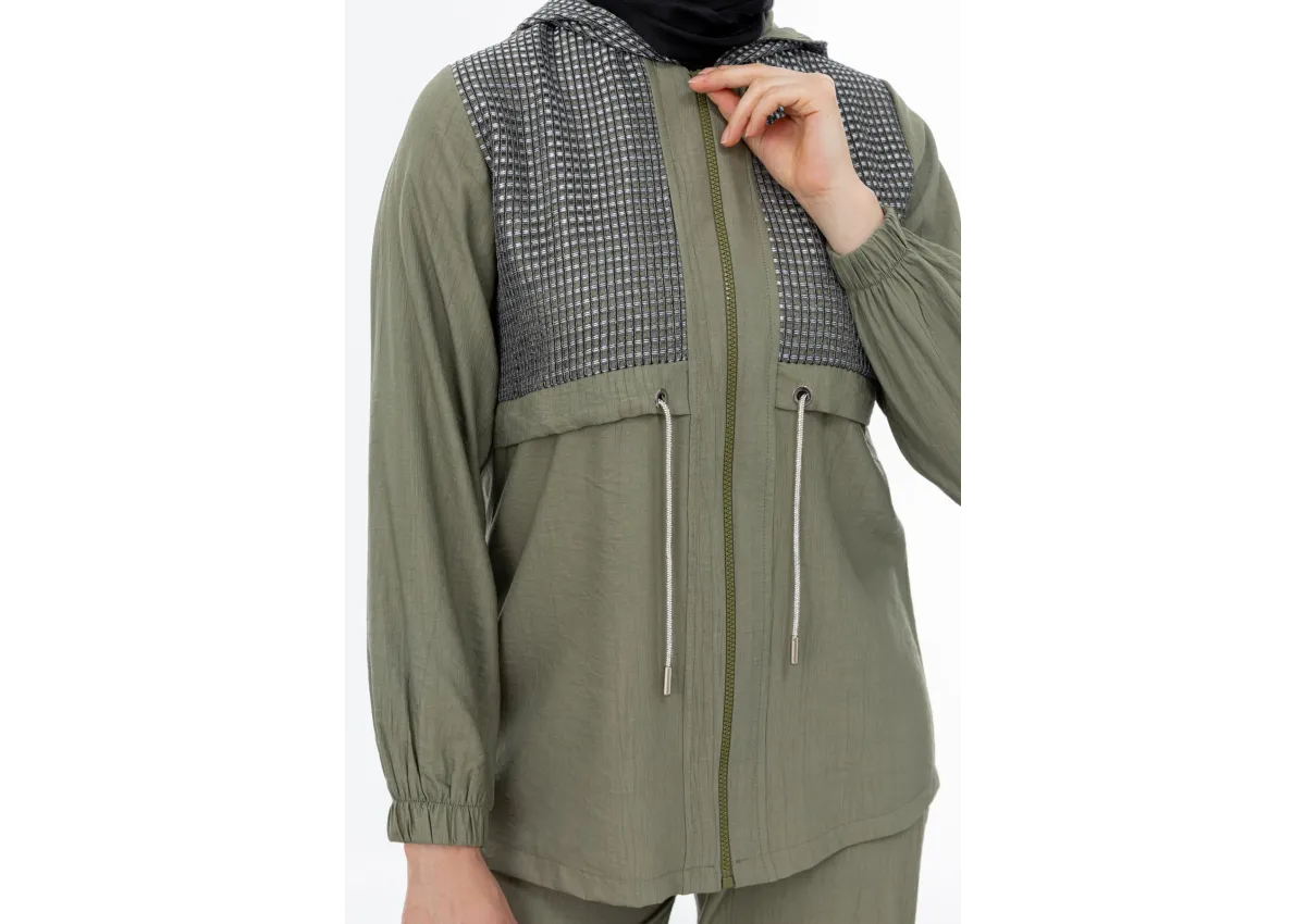 BELDEN ALLERLİ FİLELİ PANTOLON TAKIM - KOYU HAKİ - (Asorti: M-XXL)