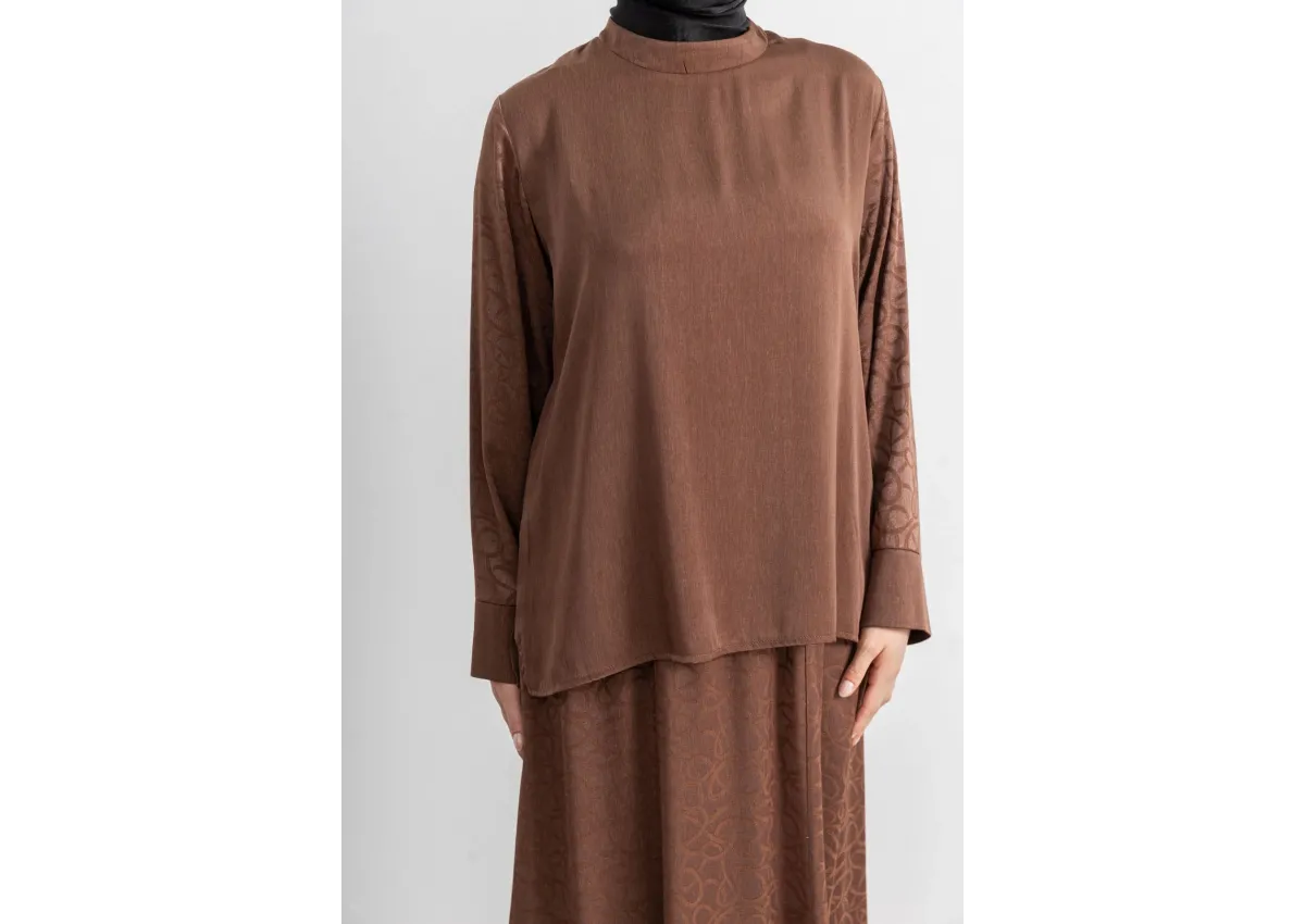 LETAFET PLUS DESENLİ ETEK TAKIM - TABA - ES - (Asorti: 46-52)