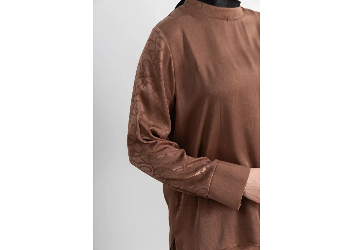 LETAFET PLUS DESENLİ ETEK TAKIM - TABA - ES - (Asorti: 46-52)