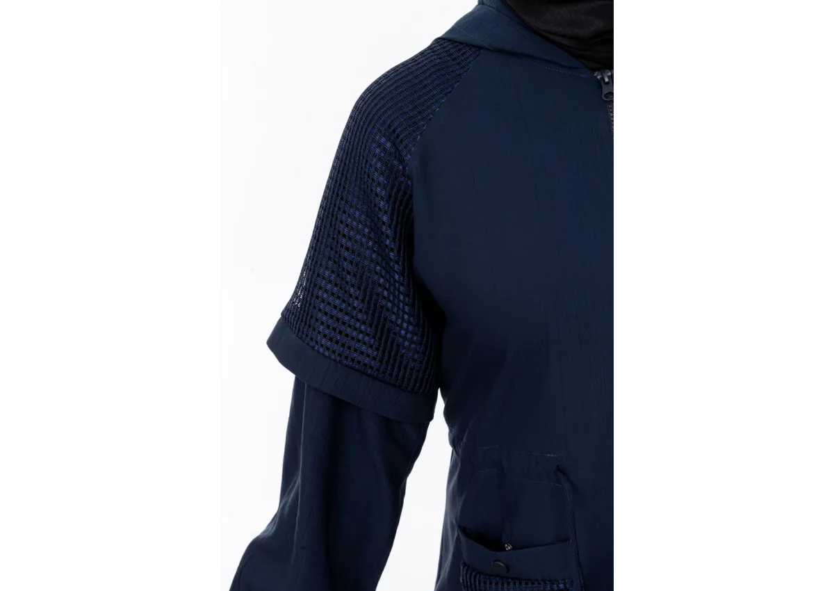 REGLAN KOL FİLE DETAYLI GİYÇIK - LACİVERT - (Asorti: 46-52)