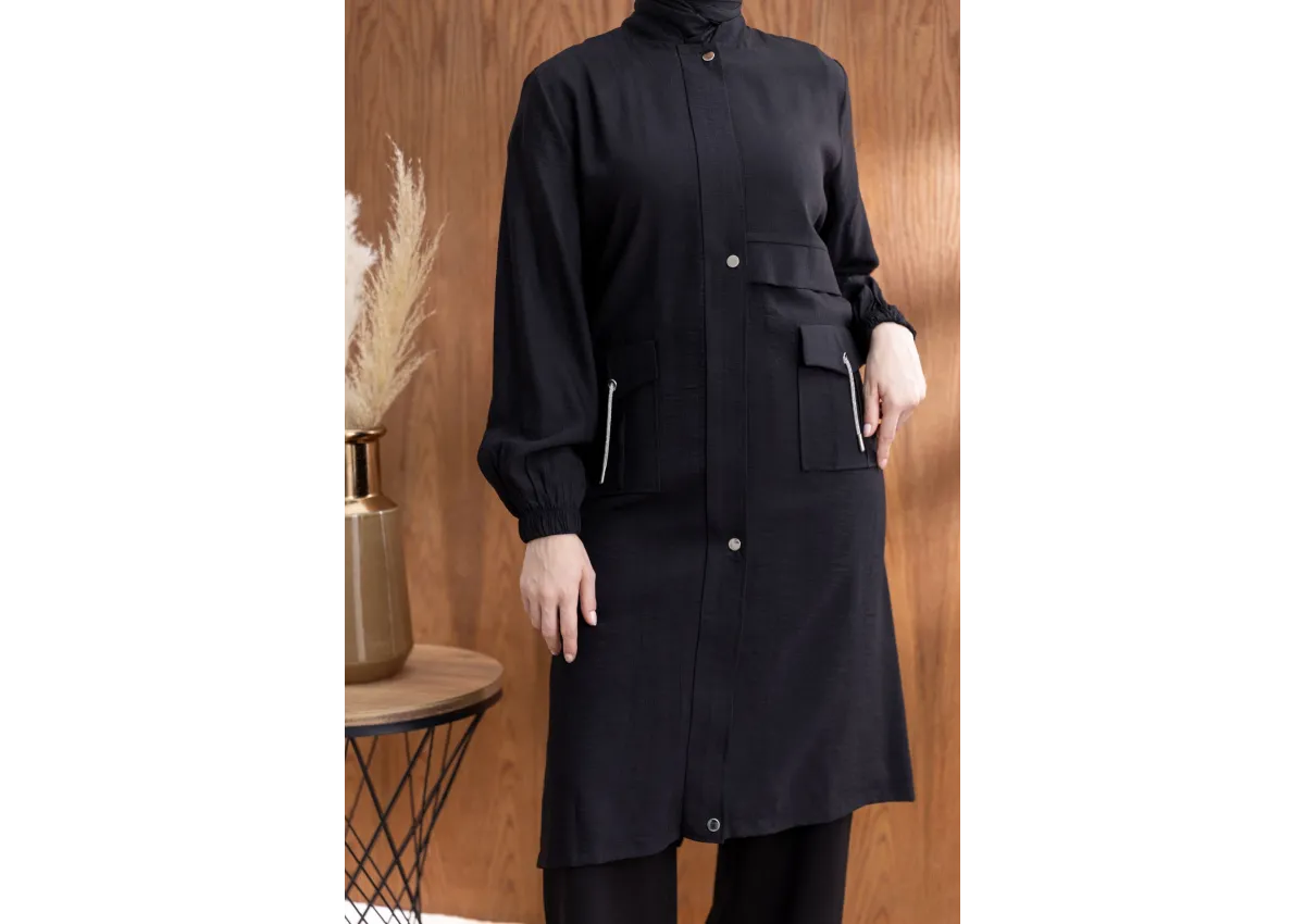 TORBA CEPLİ ALLERLİ PAT İÇİ FERMUARLI GİYÇIK - SİYAH - (Asorti: 46-52)