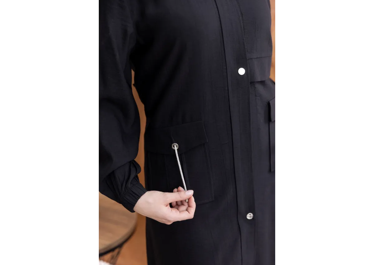 TORBA CEPLİ ALLERLİ PAT İÇİ FERMUARLI GİYÇIK - SİYAH - (Asorti: 46-52)