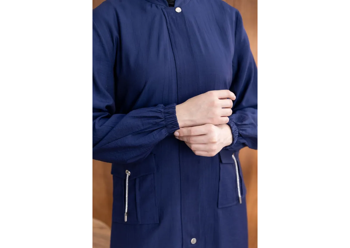 TORBA CEPLİ ALLERLİ PAT İÇİ FERMUARLI GİYÇIK - LACİVERT - (Asorti: 46-52)