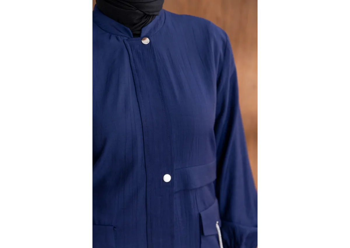 TORBA CEPLİ ALLERLİ PAT İÇİ FERMUARLI GİYÇIK - LACİVERT - (Asorti: 46-52)