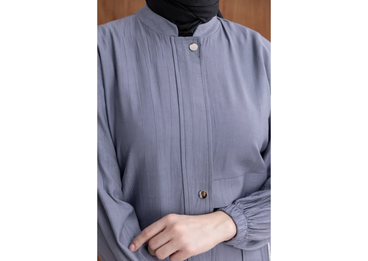 TORBA CEPLİ ALLERLİ PAT İÇİ FERMUARLI GİYÇIK - GRİ - (Asorti: 46-52)