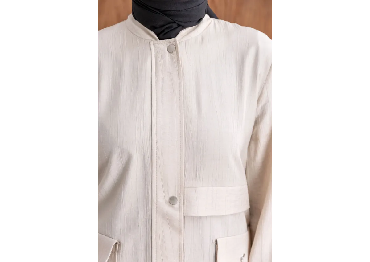 TORBA CEPLİ ALLERLİ PAT İÇİ FERMUARLI GİYÇIK - TAŞ - (Asorti: 46-52)