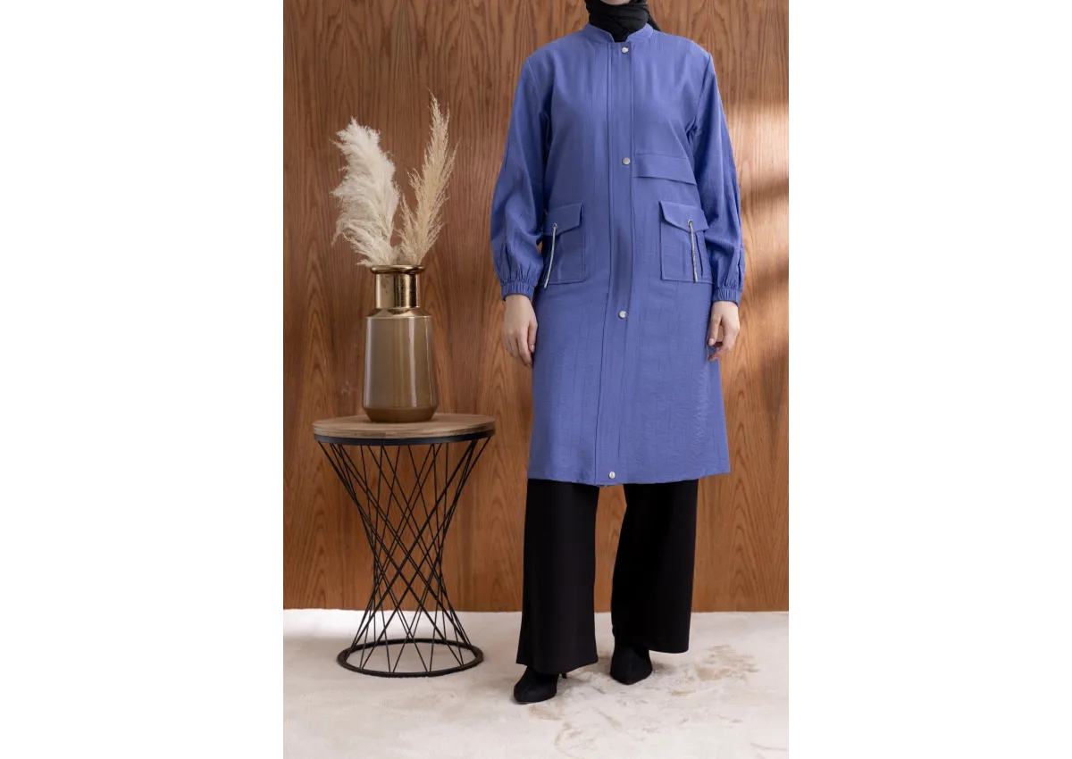 TORBA CEPLİ ALLERLİ PAT İÇİ FERMUARLI GİYÇIK - İNDİGO - (Asorti: 46-52)