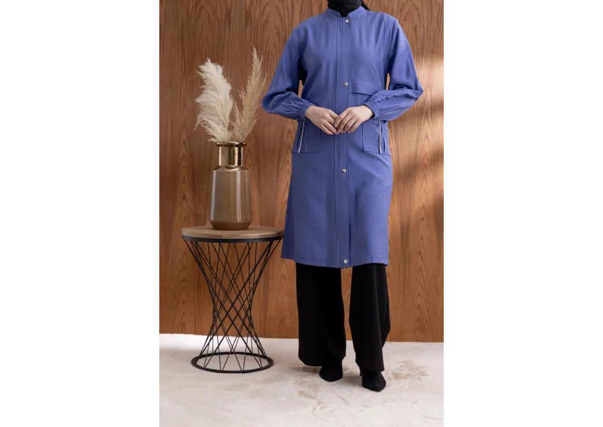 TORBA CEPLİ ALLERLİ PAT İÇİ FERMUARLI GİYÇIK - İNDİGO - (Asorti: 46-52)