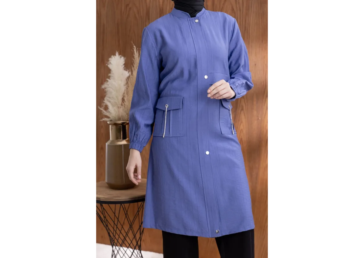 TORBA CEPLİ ALLERLİ PAT İÇİ FERMUARLI GİYÇIK - İNDİGO - (Asorti: 46-52)