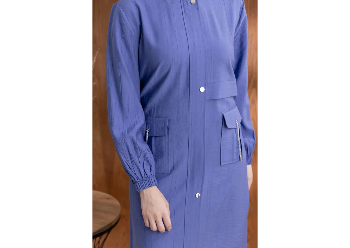 TORBA CEPLİ ALLERLİ PAT İÇİ FERMUARLI GİYÇIK - İNDİGO - (Asorti: 46-52)