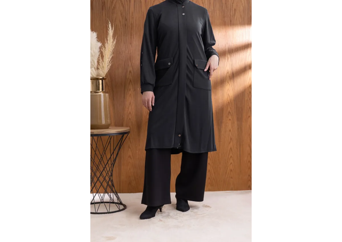 TORBA CEPLİ İÇİ FERMUARLI GİYÇIK - SİYAH - (Asorti: M-XXL)