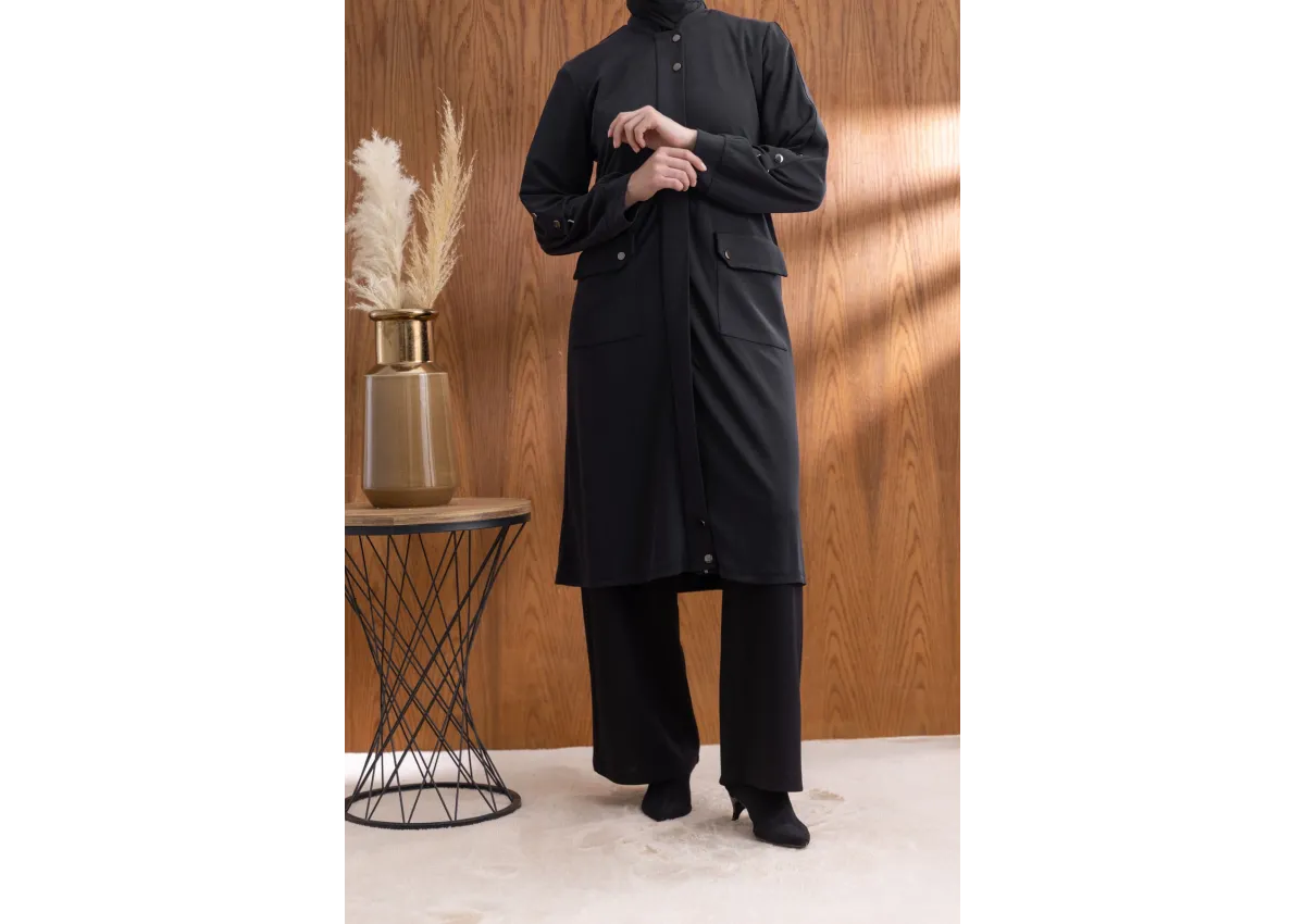 TORBA CEPLİ İÇİ FERMUARLI GİYÇIK - SİYAH - (Asorti: M-XXL)