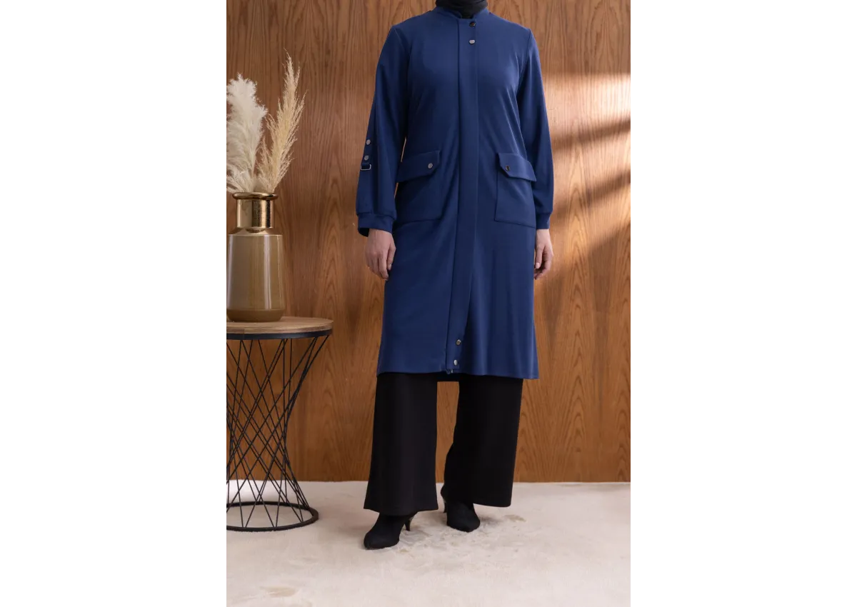 TORBA CEPLİ İÇİ FERMUARLI GİYÇIK - LACİVERT - (Asorti: M-XXL)