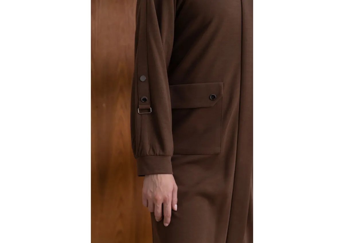 TORBA CEPLİ İÇİ FERMUARLI GİYÇIK - KAHVE - (Asorti: M-XXL)