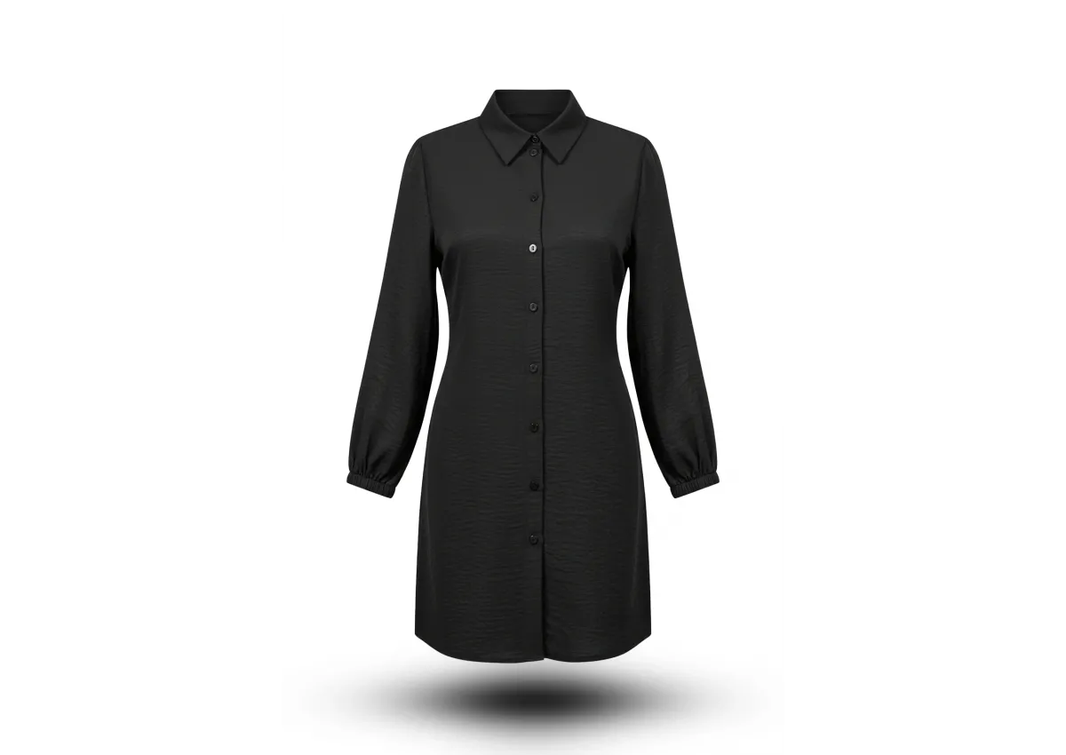 HESNA 5345 TUNİK - SİYAH - (Asorti: 48-56)