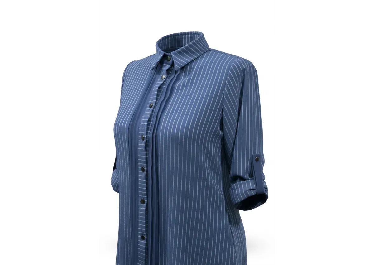 HESNA 5350 TUNİK - İNDİGO - (Asorti: 46-52)