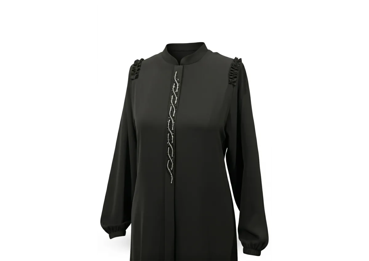 HESNA 5351 TUNİK - SİYAH - (Asorti: 50-56)