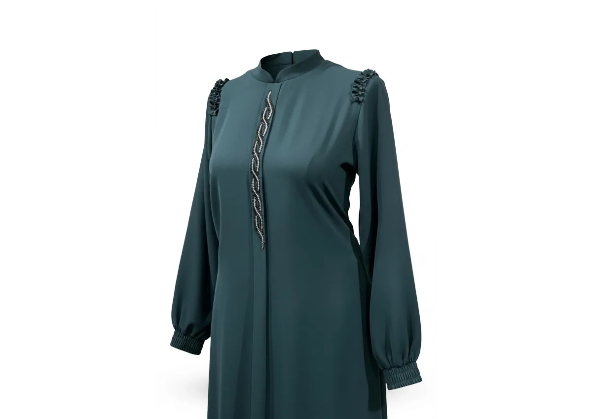 HESNA 5351 TUNİK - ZÜMRÜT - (Asorti: 50-56)