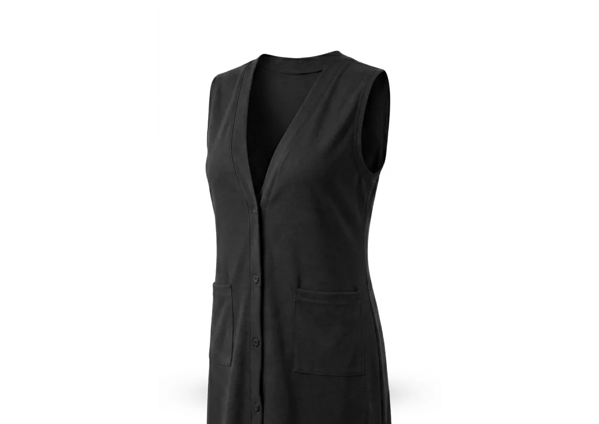 BUĞRA UZUN YELEK - SİYAH - (Asorti: 4-6)