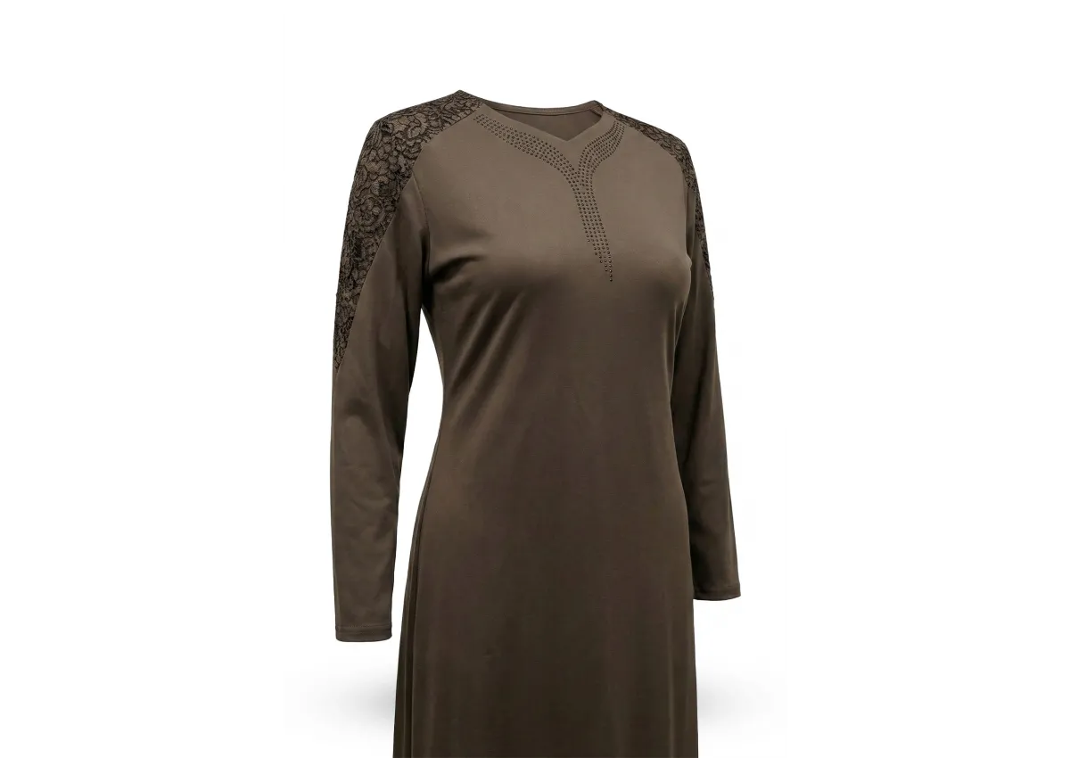 PELİN ELBİSE - VİZON - (Asorti: 4-6)