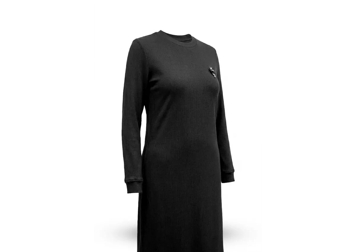 HESNA 8245 ELBİSE - SİYAH - (Asorti: 3-6)