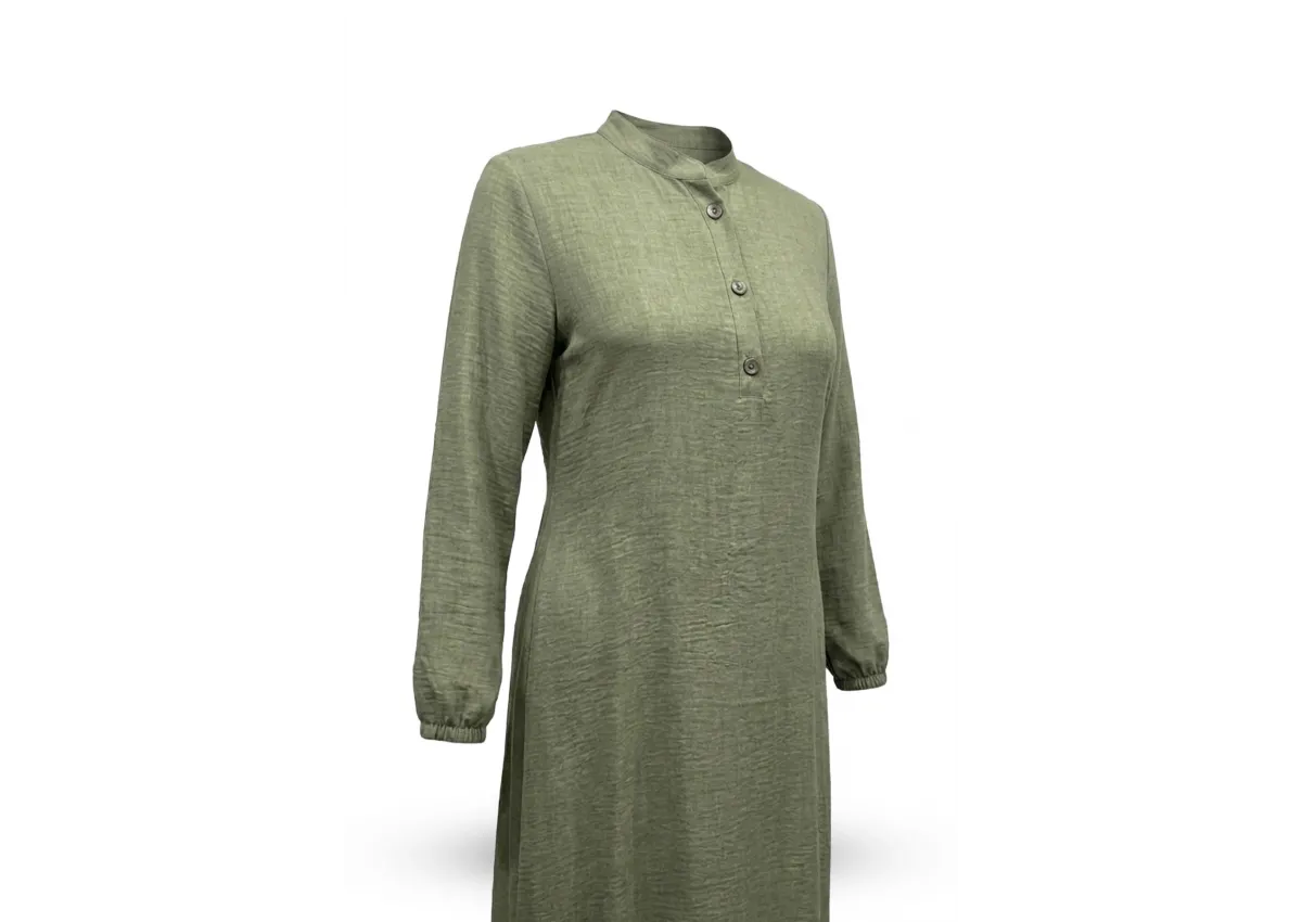 HESNA 8318 ELBİSE - HAKİ - (Asorti: 3-6)