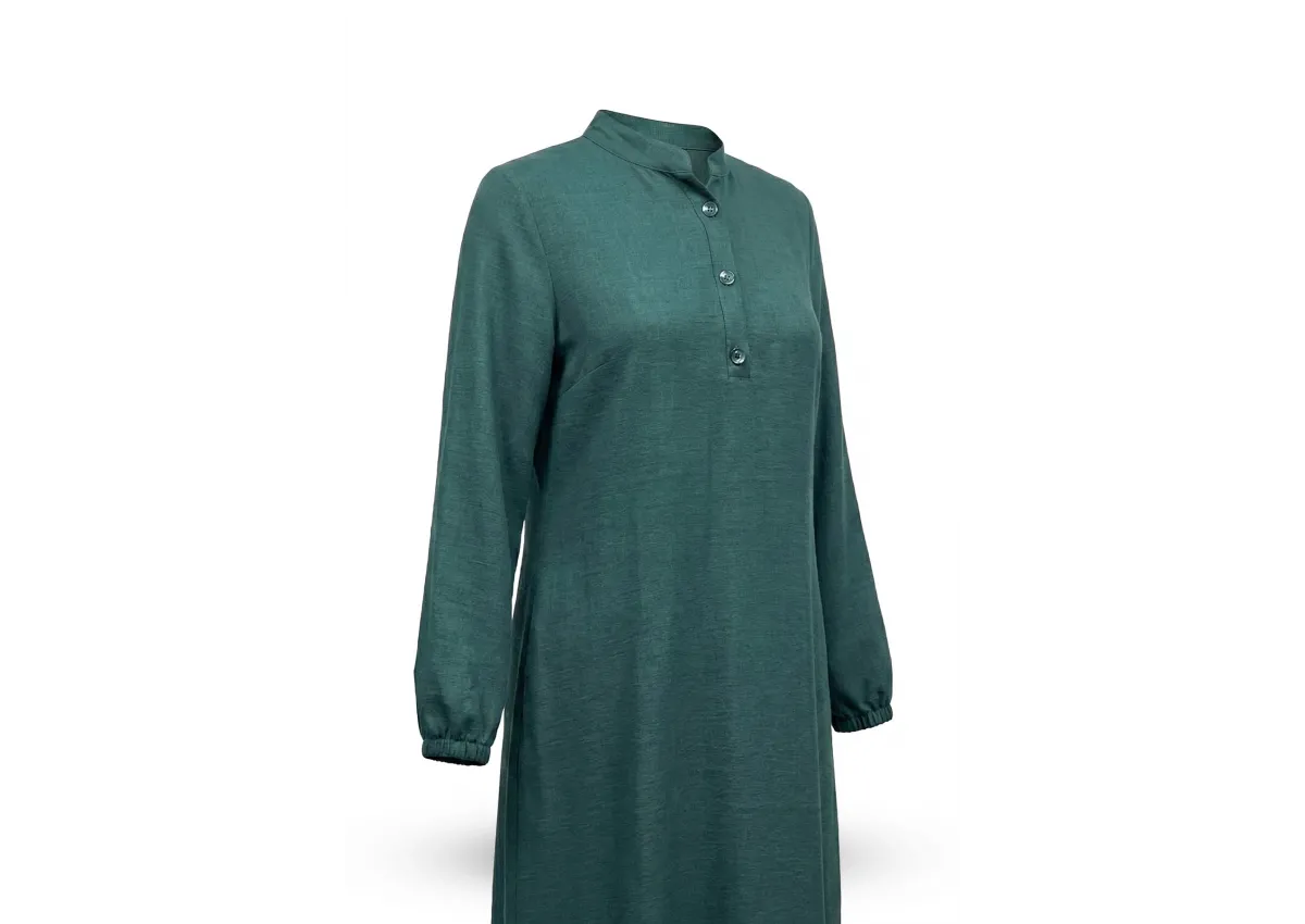 HESNA 8318 ELBİSE - ZÜMRÜT - (Asorti: 3-6)