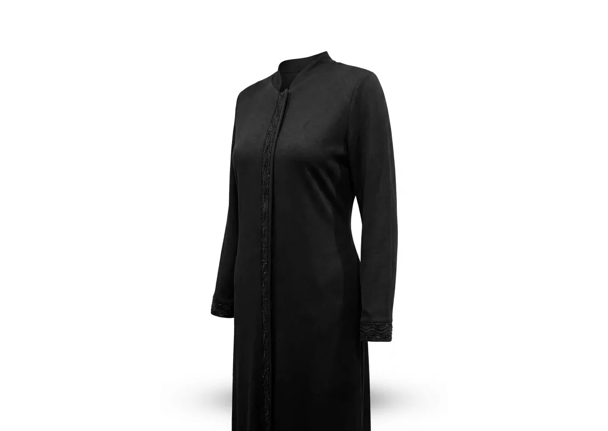 HESNA 2205 NAKIŞLI PARDESÜ - SİYAH - (Asorti: 4-7)