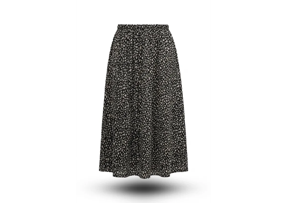 BETÜL ETEK - SİYAH & VİZON - 20902 - (Asorti: 4-6)