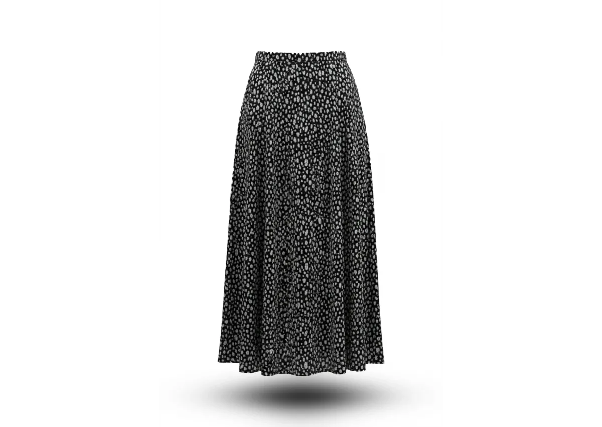 BETÜL ETEK - SİYAH & EKRU - 20902 - (Asorti: 4-6)