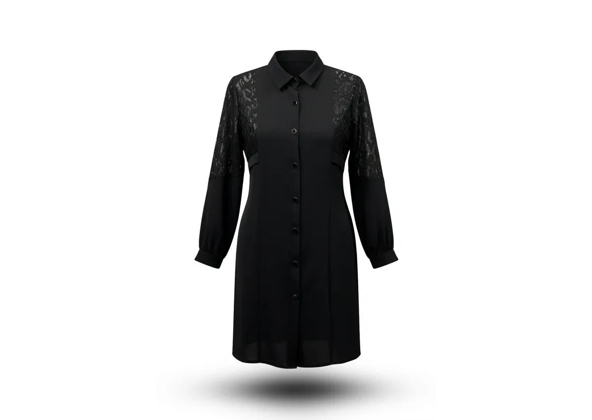 HESNA 5359 TUNİK - SİYAH - (Asorti: 46-52)